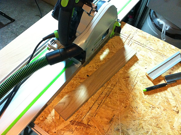 Travailler le bois table chêne Festool TS55