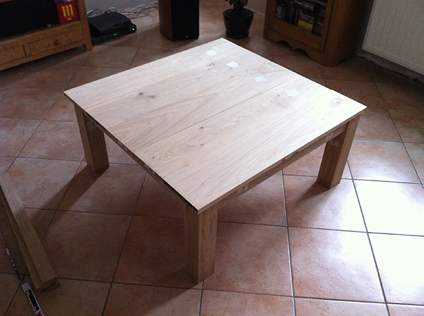 Travailler le bois table chêne 