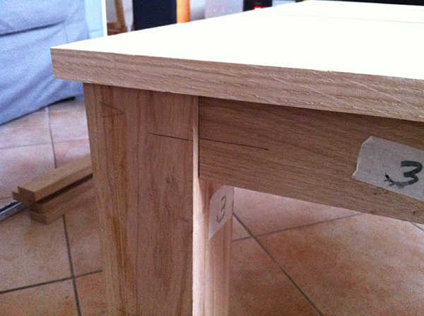 Travailler le bois table chêne 