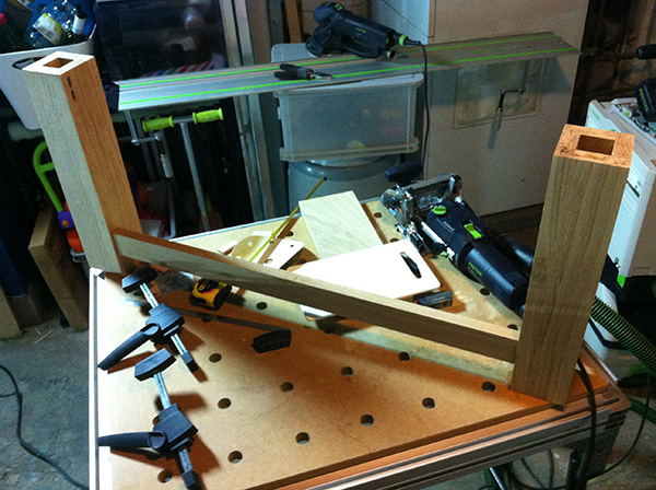 Travailler le bois table chêne Festool Domino