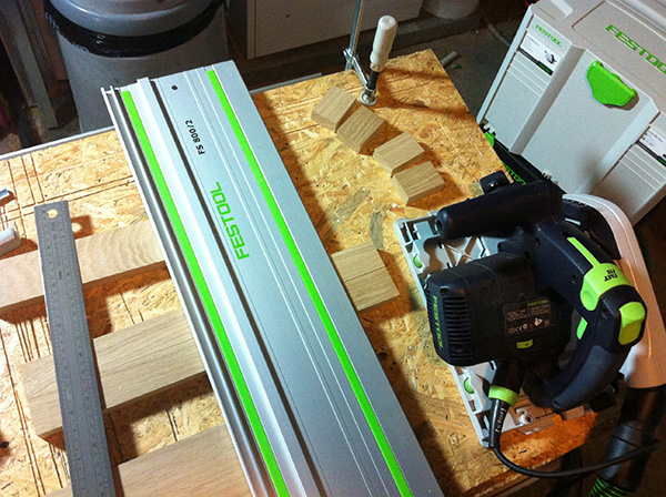 Travailler le bois table chêne Festool TS55