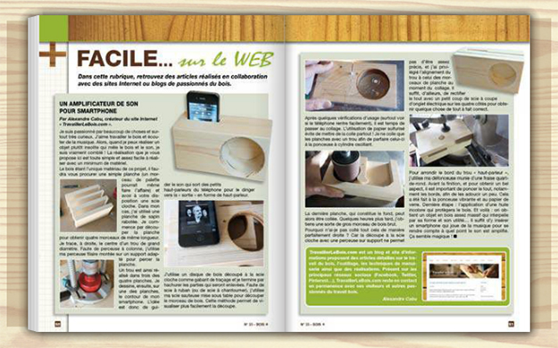 TravaillerLeBois.com dans le magazine Bois+