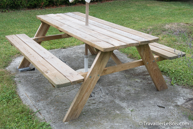 Rallonge de banc pour table pique-nique en bois