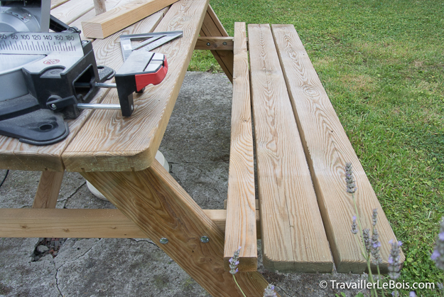 Rallonge de banc pour table pique-nique en bois