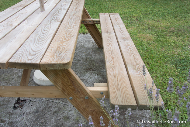 Rallonge de banc pour table pique-nique en bois