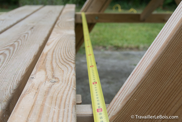 Rallonge de banc pour table pique-nique en bois