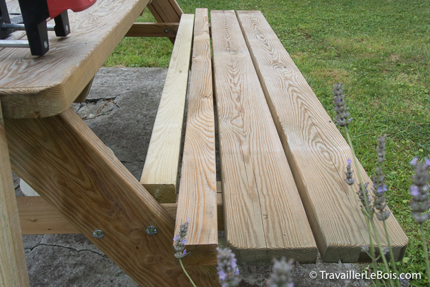 Rallonge de banc pour table pique-nique en bois