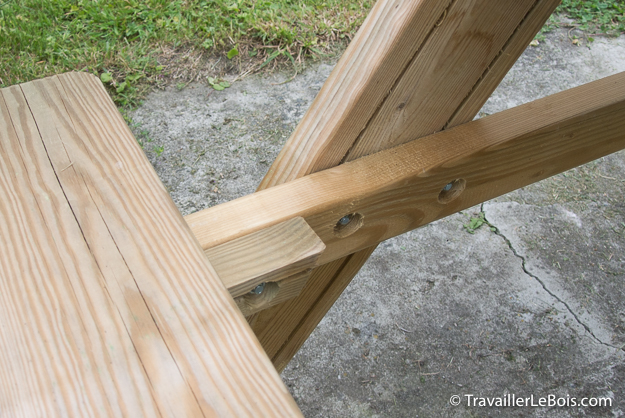 Rallonge de banc pour table pique-nique en bois