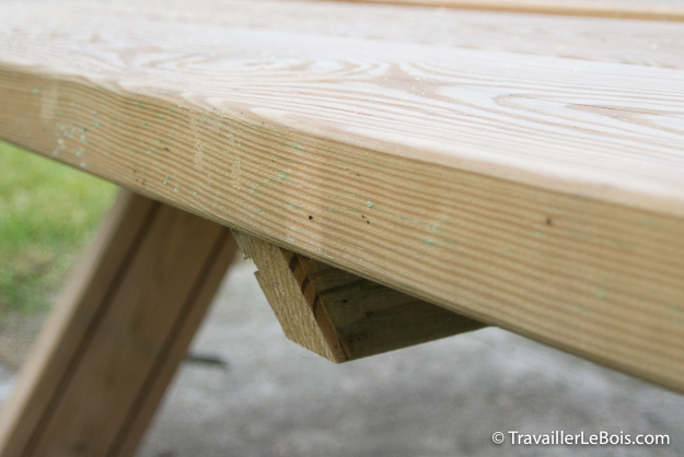 Rallonge de banc pour table pique-nique en bois