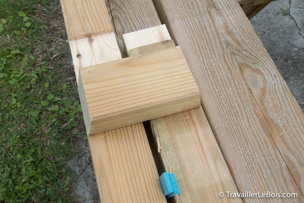 Rallonge de banc pour table pique-nique en bois