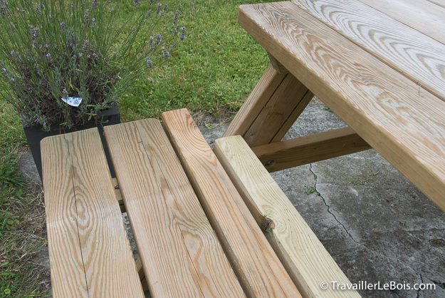 Rallonge de banc pour table pique-nique en bois