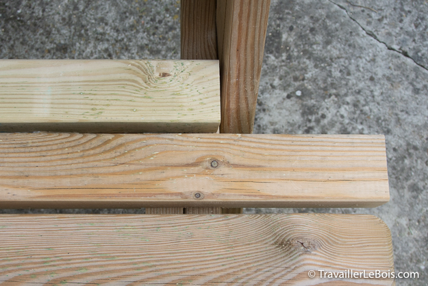 Rallonge de banc pour table pique-nique en bois