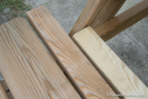 Rallonge de banc pour table pique-nique en bois