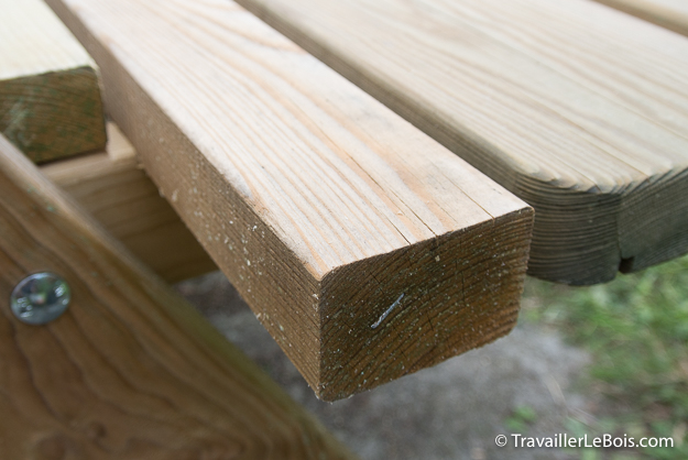 Rallonge de banc pour table pique-nique en bois