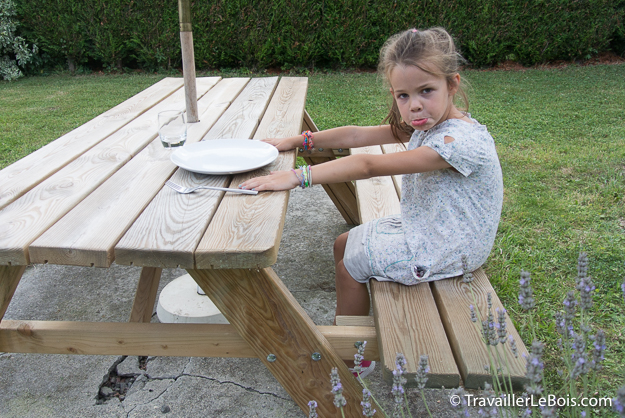 Rallonge de banc pour table pique-nique en bois