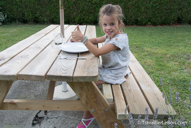 Rallonge de banc pour table pique-nique en bois