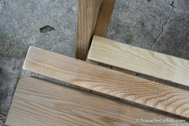 Rallonge de banc pour table pique-nique en bois