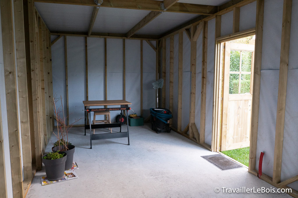 Ossature atelier en bois en sapin rouge du nord