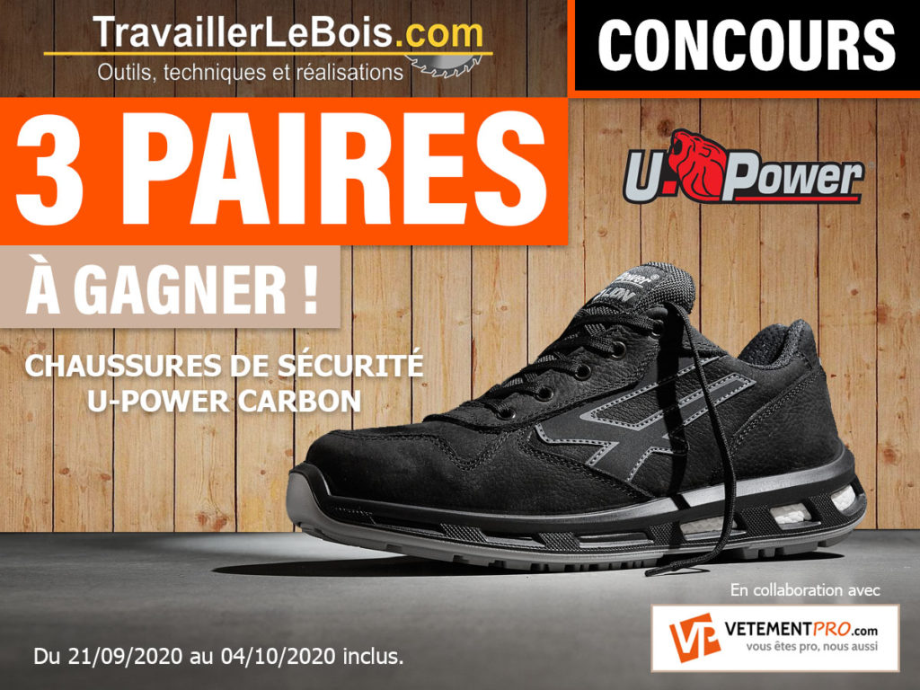 Concours chaussures sécurite U-Power carbon Vetementpro.com